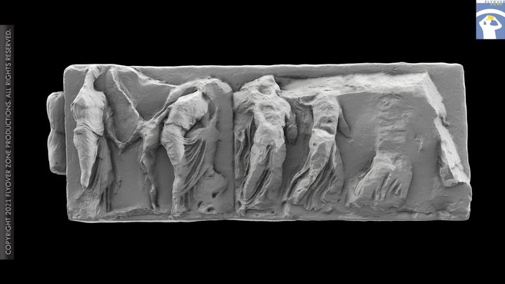 3D rendering of East Frieze of the Athena Nike Temple