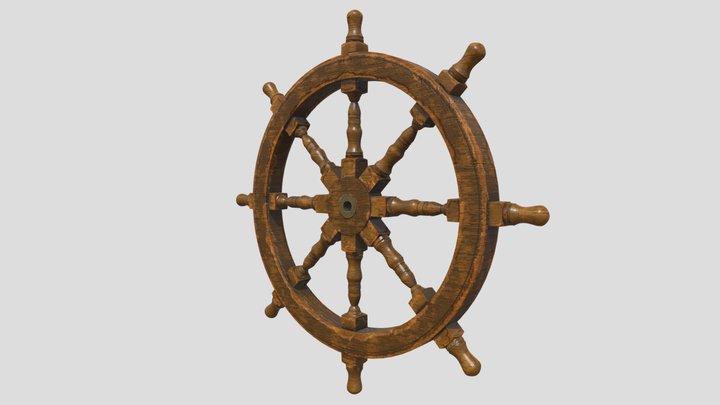 Ship Wheel 3D Model