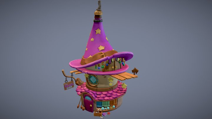 Sculpting Final Exam - The Pointy Hat Shop 3D Model
