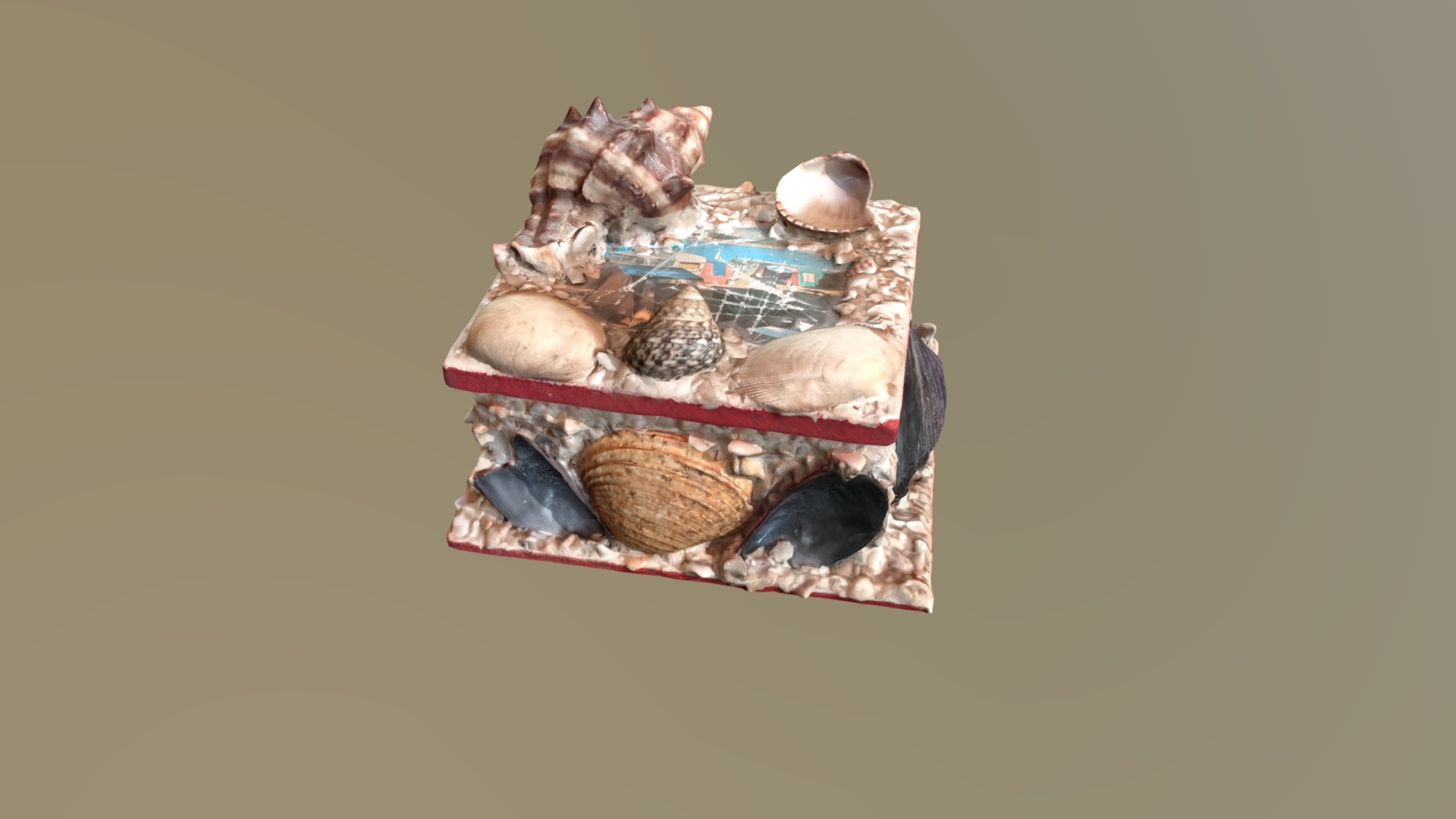 3D model Chest Decorative - This is a 3D model of the Chest Decorative. The 3D model is about a basket of food.