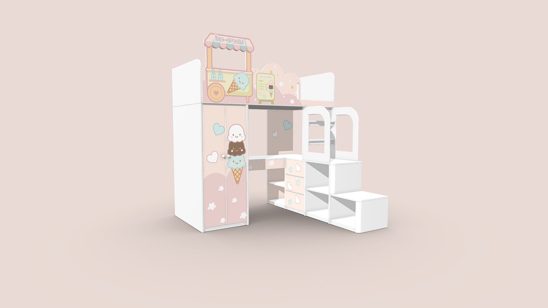 Icecream Bunk Bed B — Sketchfab embed 3D viewer