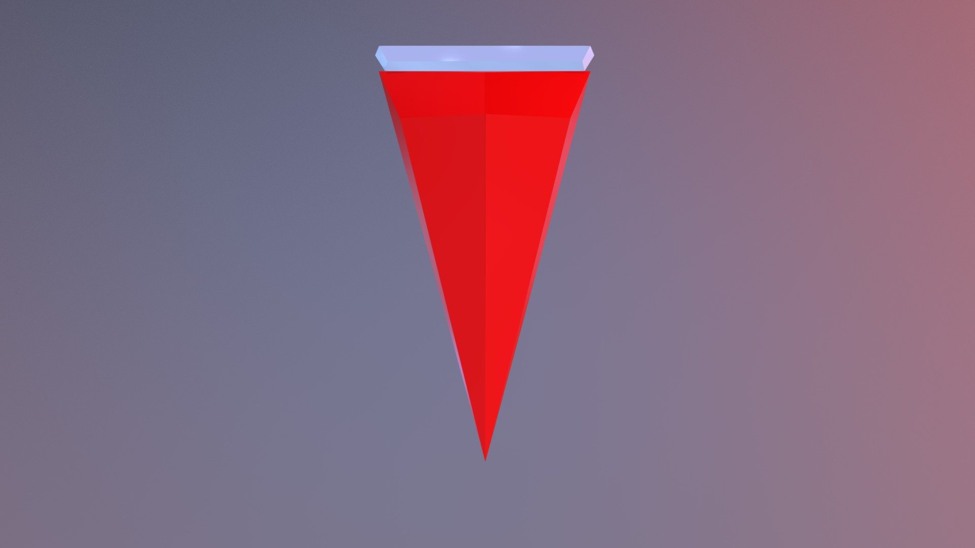 Low Poly Red Crystal