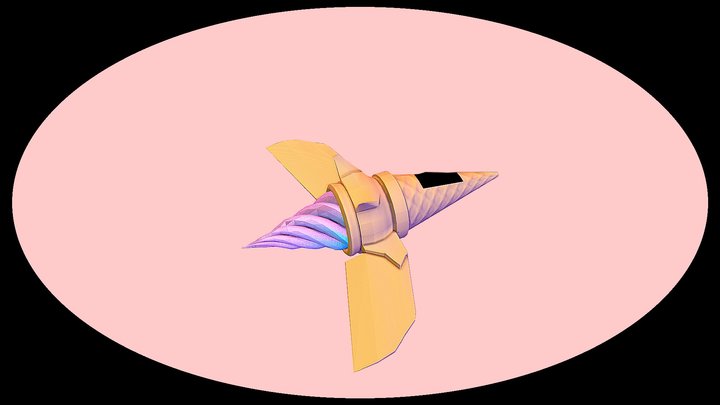 Stylised ice cream plane 3D Model