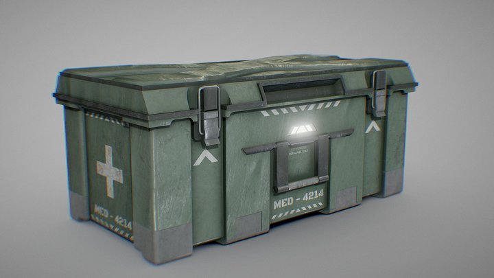 Military Medic Crate 3D Model