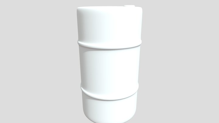 Barrel untextured model 3D Model