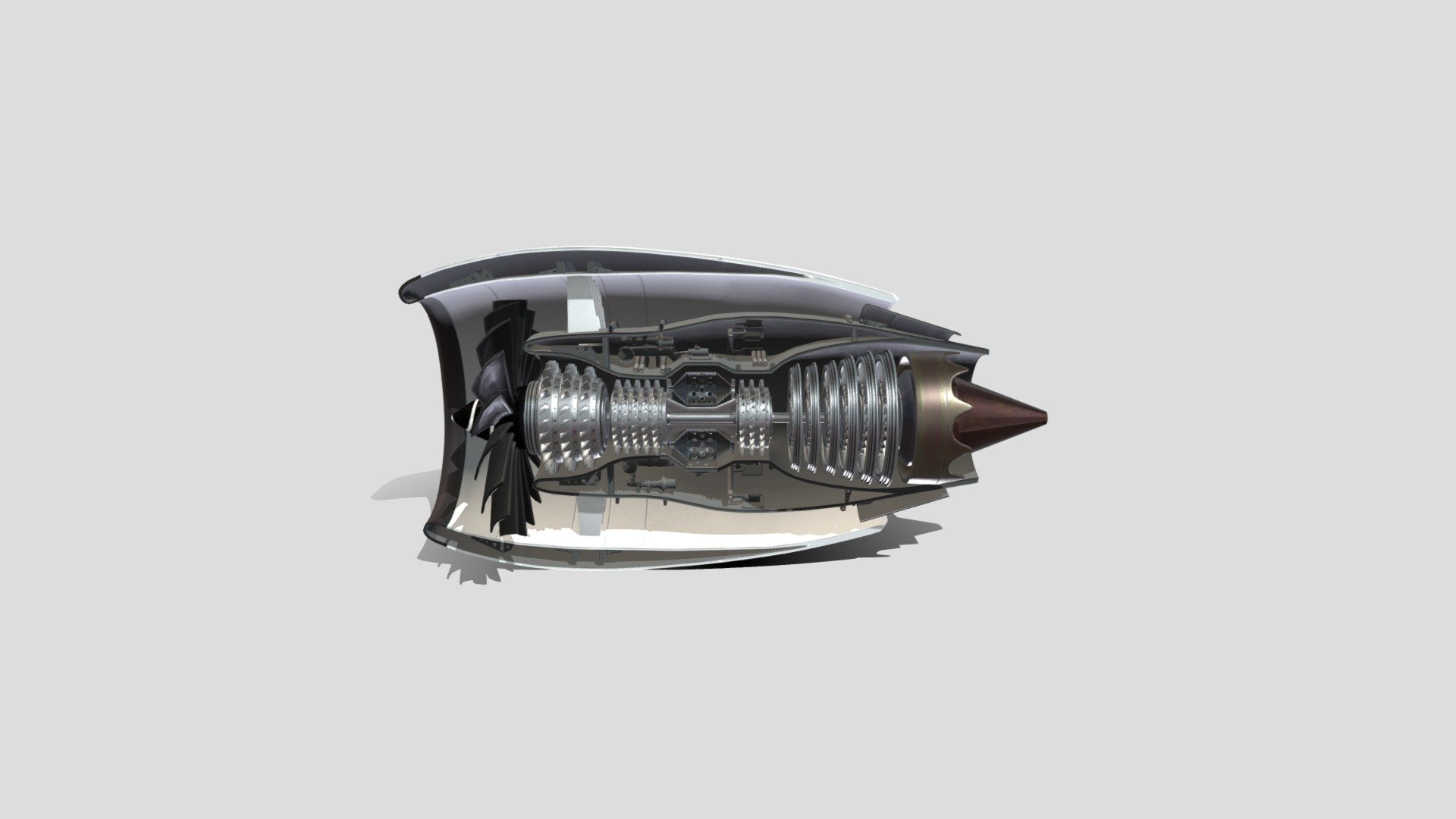 Rotating Jet Engine - 3D model by xiaobaobeiyu [115e19d] - Sketchfab