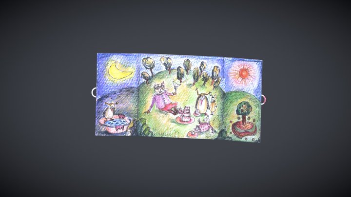 GREETING CARD SKECHFAB TEST 3D Model