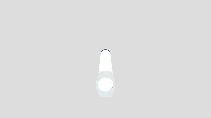 Full Blue Needle No Plunger 3D Model
