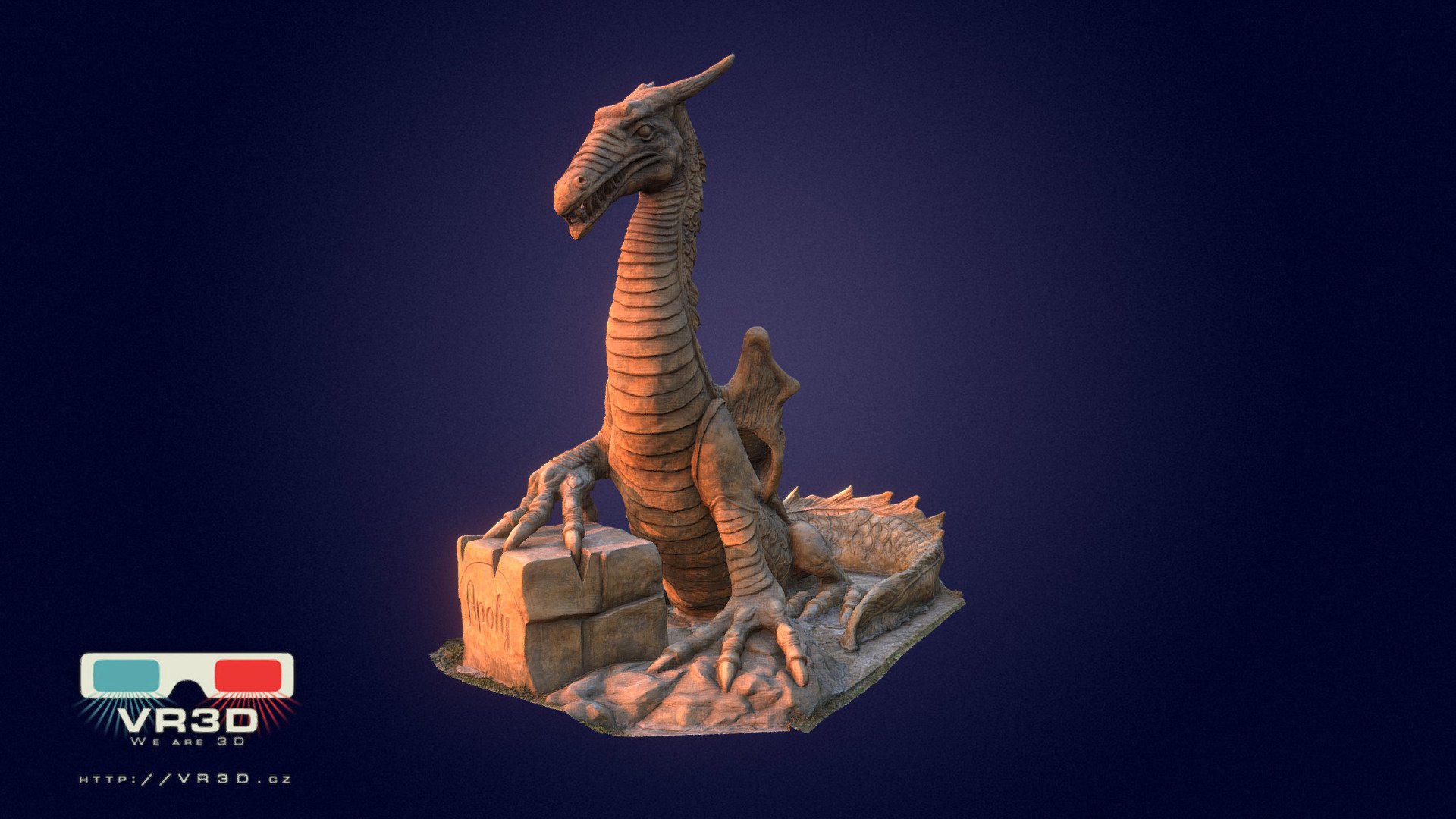 Dragon statue - 3D model by VR3D.CZ | Libor Telupil (@libortelupil ...