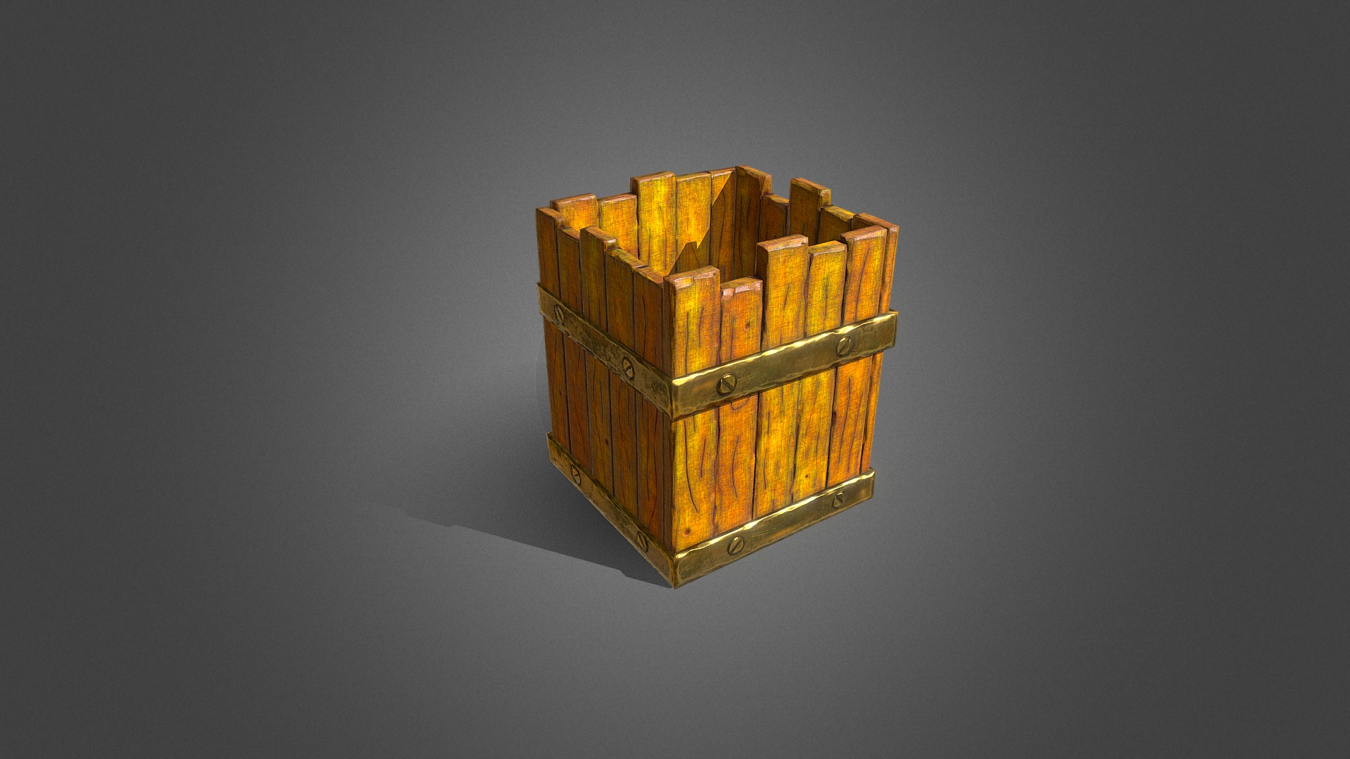 3D model Stylized toolbox - This is a 3D model of the Stylized toolbox. The 3D model is about a gold and black cube.