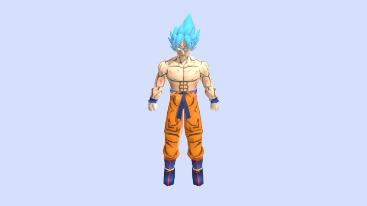 Goku ssj blue 3D Model