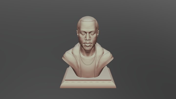 Kanye West 3D printable sculpture 3D print model 3D Model