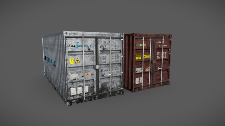 Shipping Container(20feet) 3D Model
