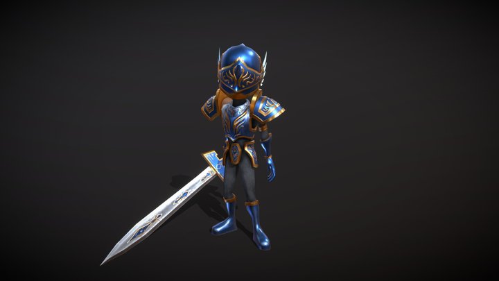 Blue Knight 3D Model