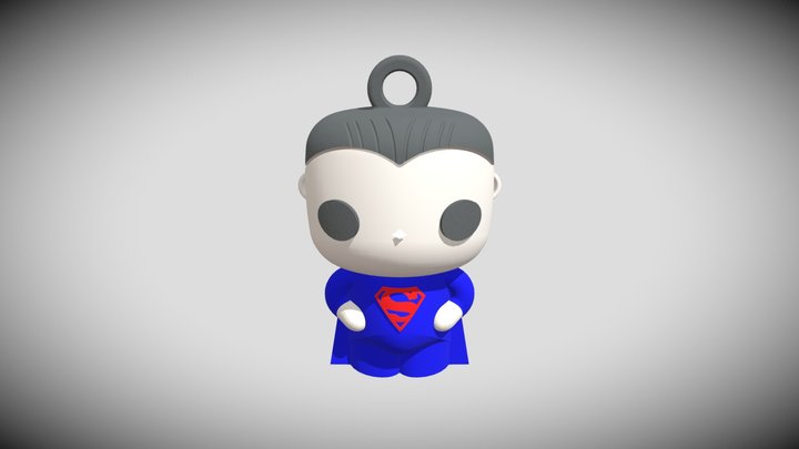 Llavero Superman 3D Model