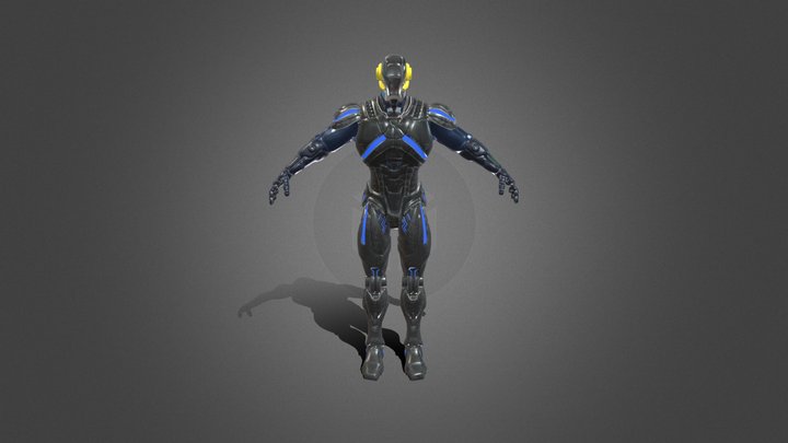 Robo Model 401 Cyber Punk 3D Model