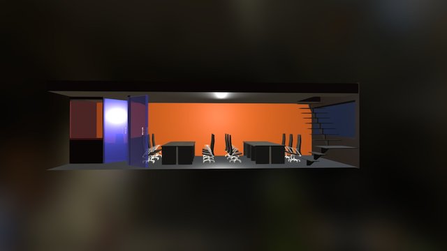 Office Layout 3D Model