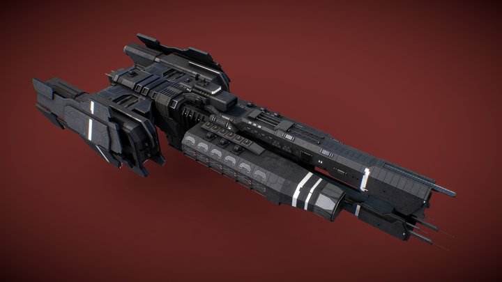 Paris Class Heavy Frigate - Halo 3D Model