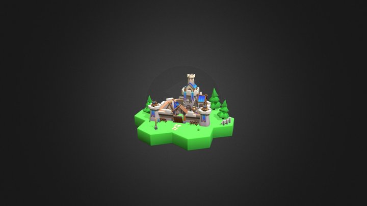 Stylized Fantasy Village 3D Model