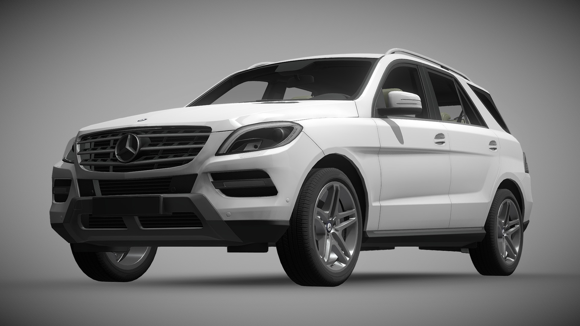 3D model Mercedes Benz Luxurycar SUV Model - This is a 3D model of the Mercedes Benz Luxurycar SUV Model. The 3D model is about a white car with a black background.