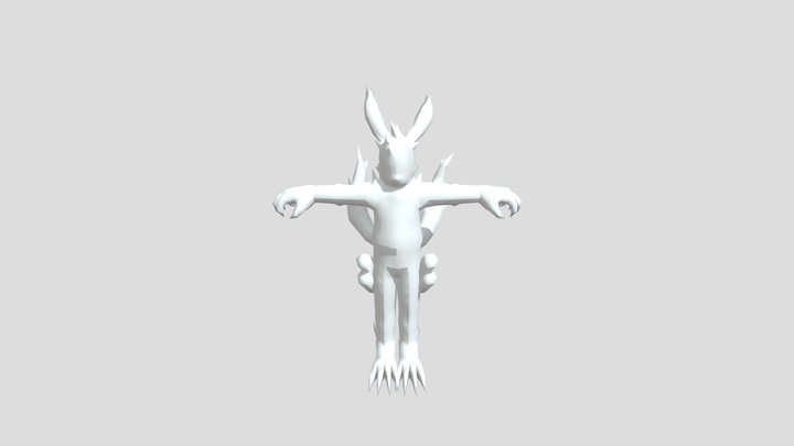 Rigged nine tails Cloak skin 3D Model