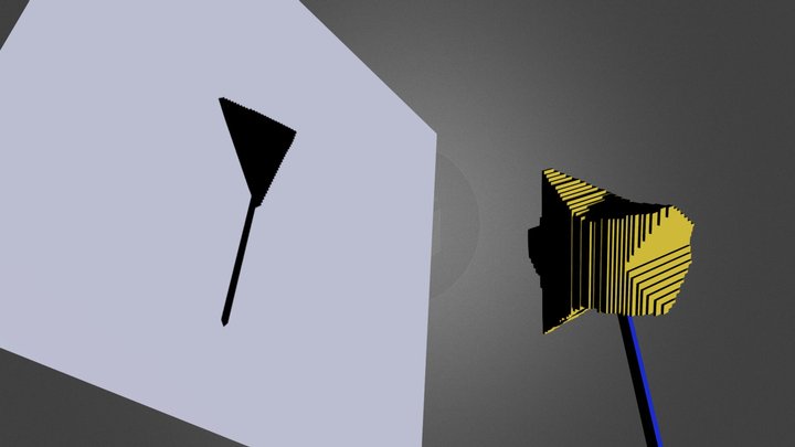 Three intersected shapes
