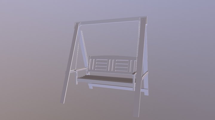 Hanging Porch Swing 3D Model