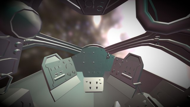 Sci-Fi Cockpit Environment 3D Model