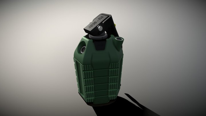 Grenade Cyberpunk D&D 3D Model