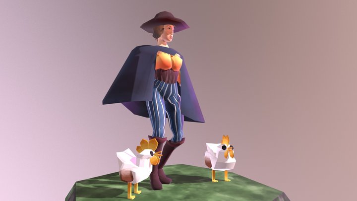 Low-Poly Character 3D Model