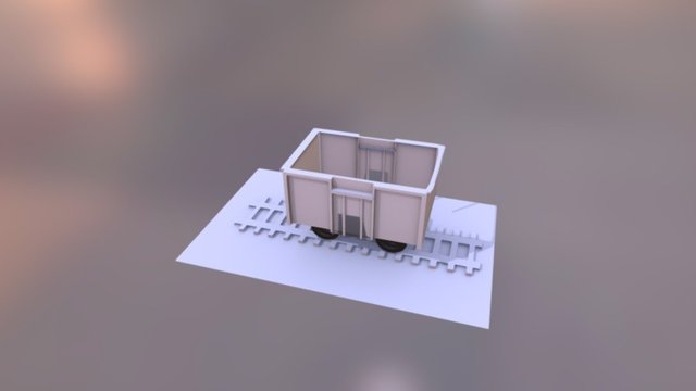 Caja de tren 3D Model