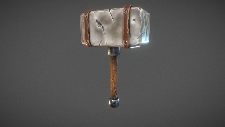One-handed Hammer 3D Model
