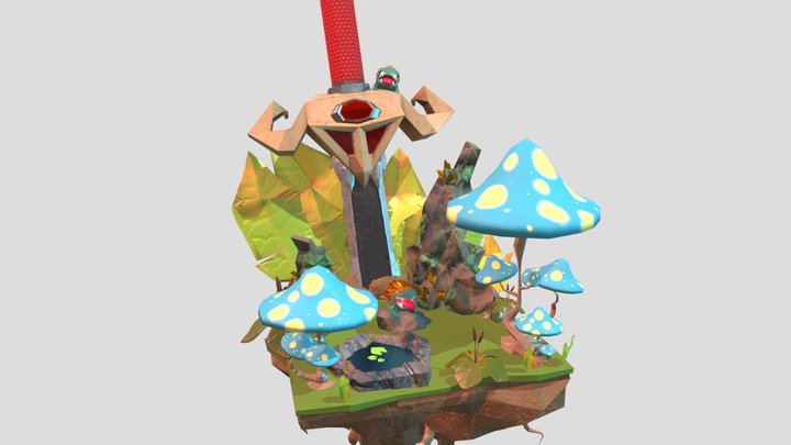 Fantasy_Garden_01 3D Model