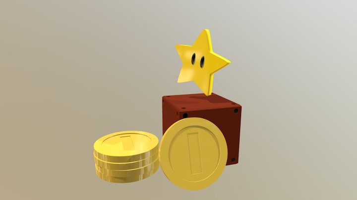 Mario Items 3D Model