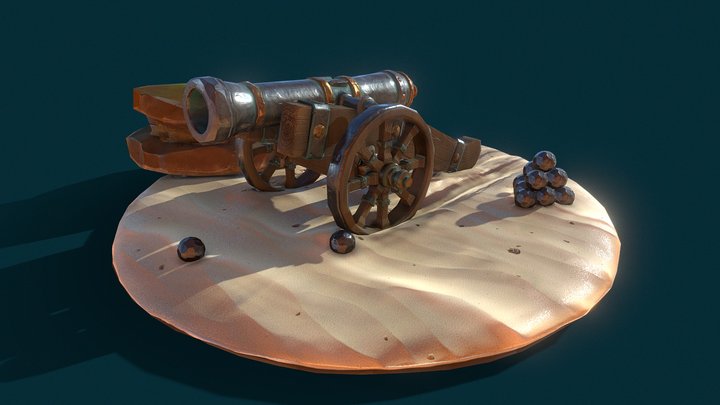 【 Stylized Cannon 】 3D Model