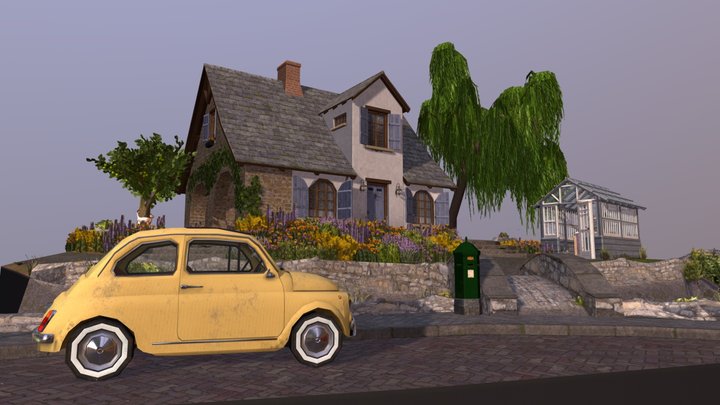 DAE Diorama - Grandma's House 3D Model