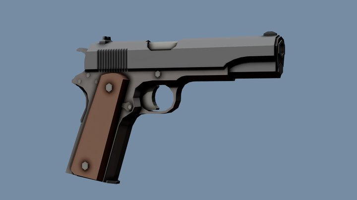 Low-Poly M1911 3D Model
