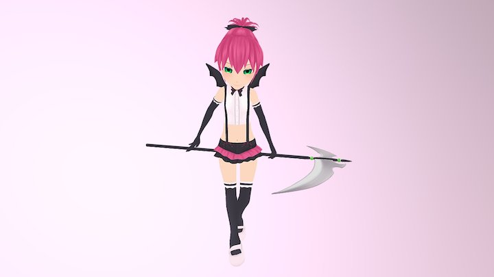 3DCG Character Class: pose2 (shadeless) 3D Model
