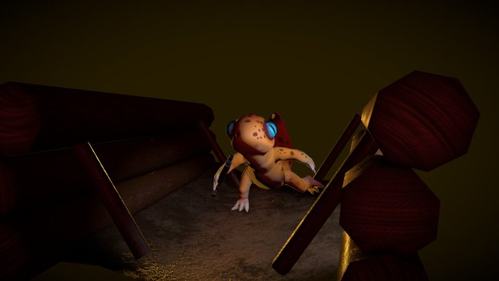 Trench Gecko - Character Assessment 3D Model