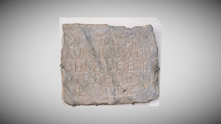 Fragment de plaque à inscription latine 3D Model