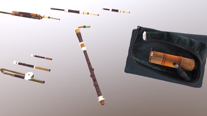 Uilleann Pipes: Personal Objects 3D Model