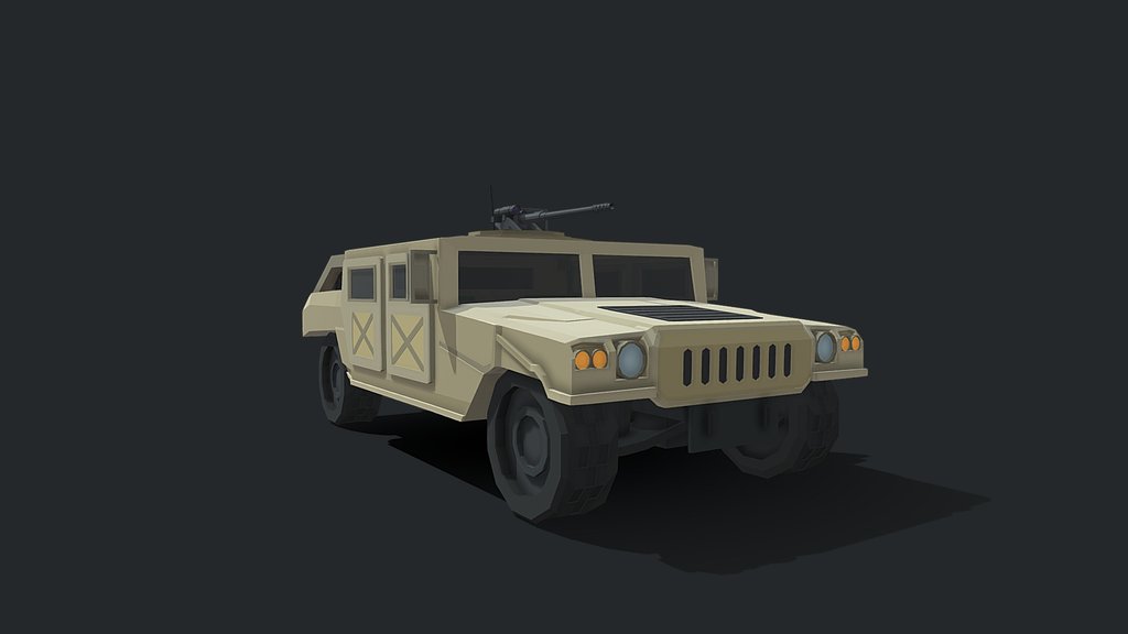 Low poly Humvee