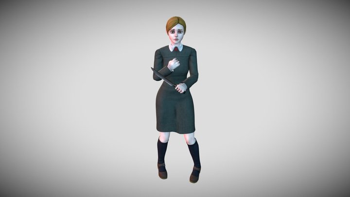 Stylized Female Character - Game Ready- Jennifer 3D Model