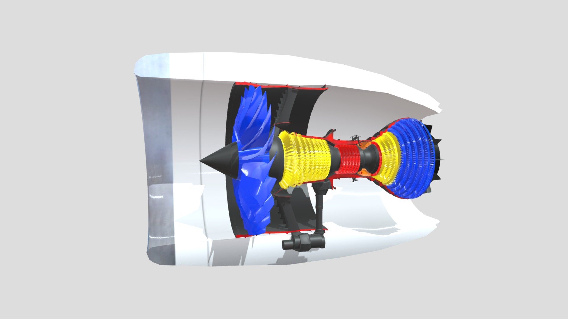 Trent 1000 engine - 3D model by angello (@angello) [118679d]