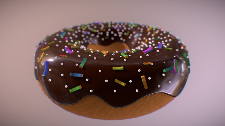 Brown Glazed Donut