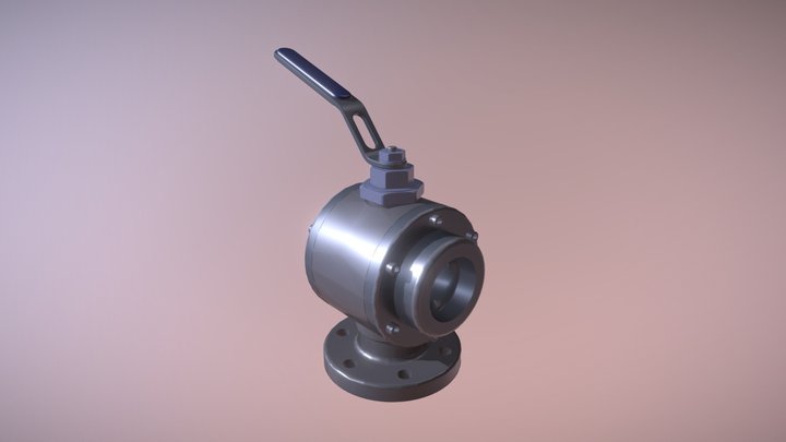 Válvula de Esfera 3D Model