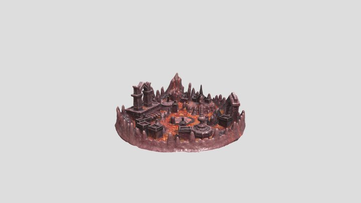 Fire lava location   warcraft style lowpoly