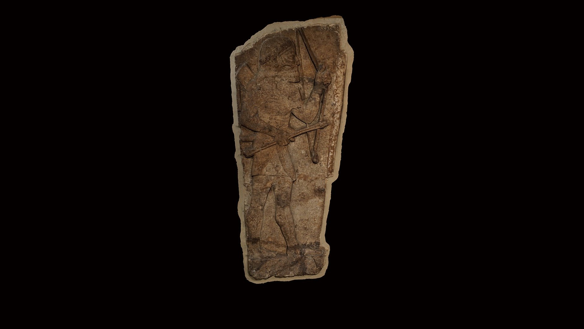 Gypsum panel of an archer, palace of Sargon II
