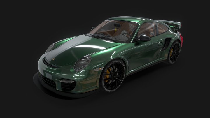 Porsche 911 GT2 RS with HQ interior 3D Model