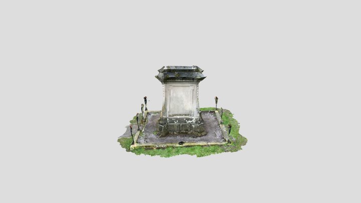 Memorial outside Tonbridge Castle 3D Model